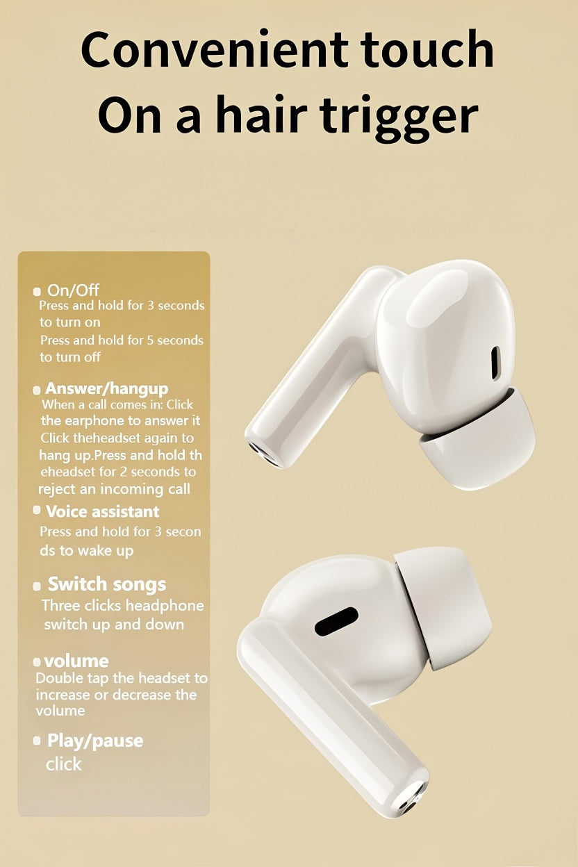 Lightweight wireless in-ear headphones are as light as a feather. Long time wearing will not have the slightest discomfort. Whether you're out shopping, commuting, or working out, it's easy to slip it into your pocket and sta