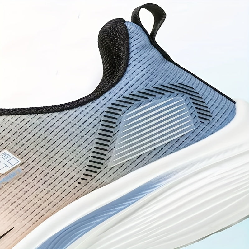 Men'S Breathable Mesh Running Shoes - Lightweight, Non-Slip, Shock-Absorbing Sneakers with Air Cushion Technology for Gym, Hiking Casual Wear - Black White Design, Gym Shoes