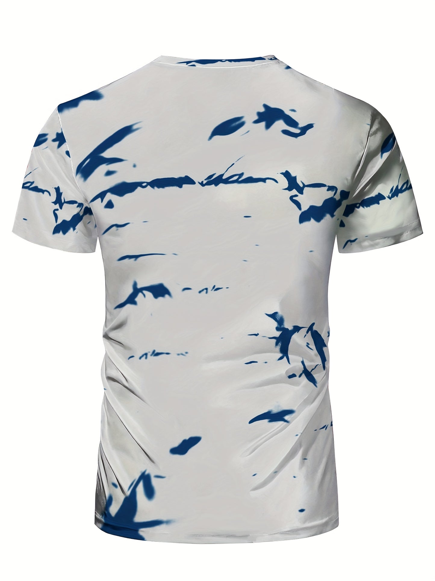 Men's High-Elasticity Anti-Tear Graffiti T-Shirt - Black White Geometric Print, Tight-Fit Athletic Top for Gym, Running, Yoga Casual Summer Wear, Gym Clothes, Highelastic Polyester, Short Sleeve Design