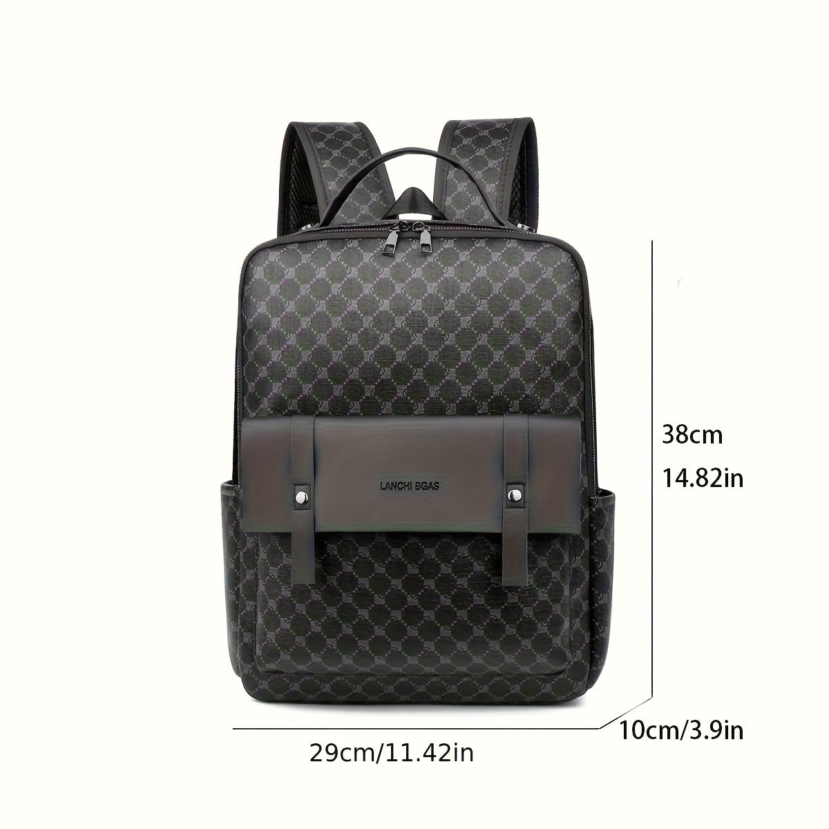 Men's Business Casual Commuter Backpack - Multi-Pocket Convertible Shoulder Bag with Suitcase Attachment, Sleek Minimalist Design for Work Travel Daily Use, Travel Bag