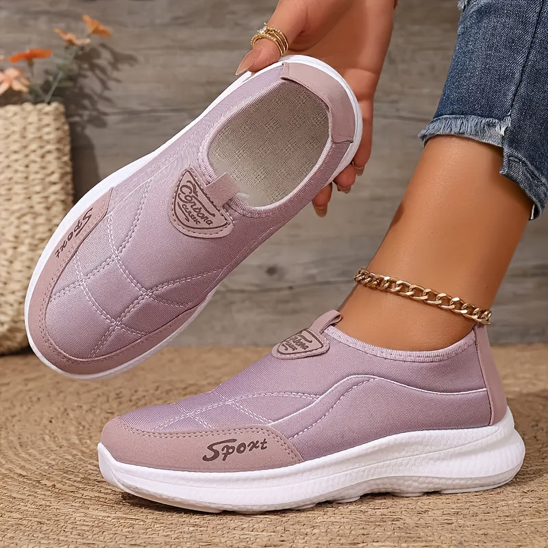 Women's Sneakers - Lightweight Breathable Sneakers with Non-Slip PU Sole, White Black Accents - Lace-Up Design for Gym, Everyday, Formal Events - All-Season Comfort Walking Shoes, Ladies Sneakers, Casual Footwear, Stylish F