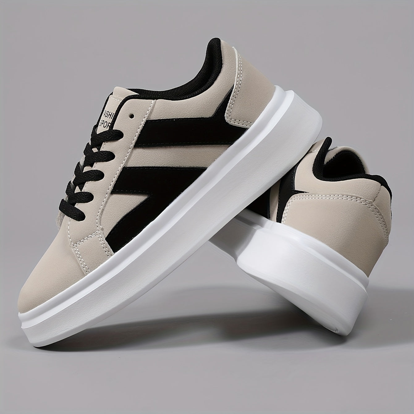Men'S Casual Sports Shoes Low Top EVA Sole Round Toe Lace Up Microfiber Synthetic Upper Fabric Inner Material for Hiking, Outdoor, Daily Wear