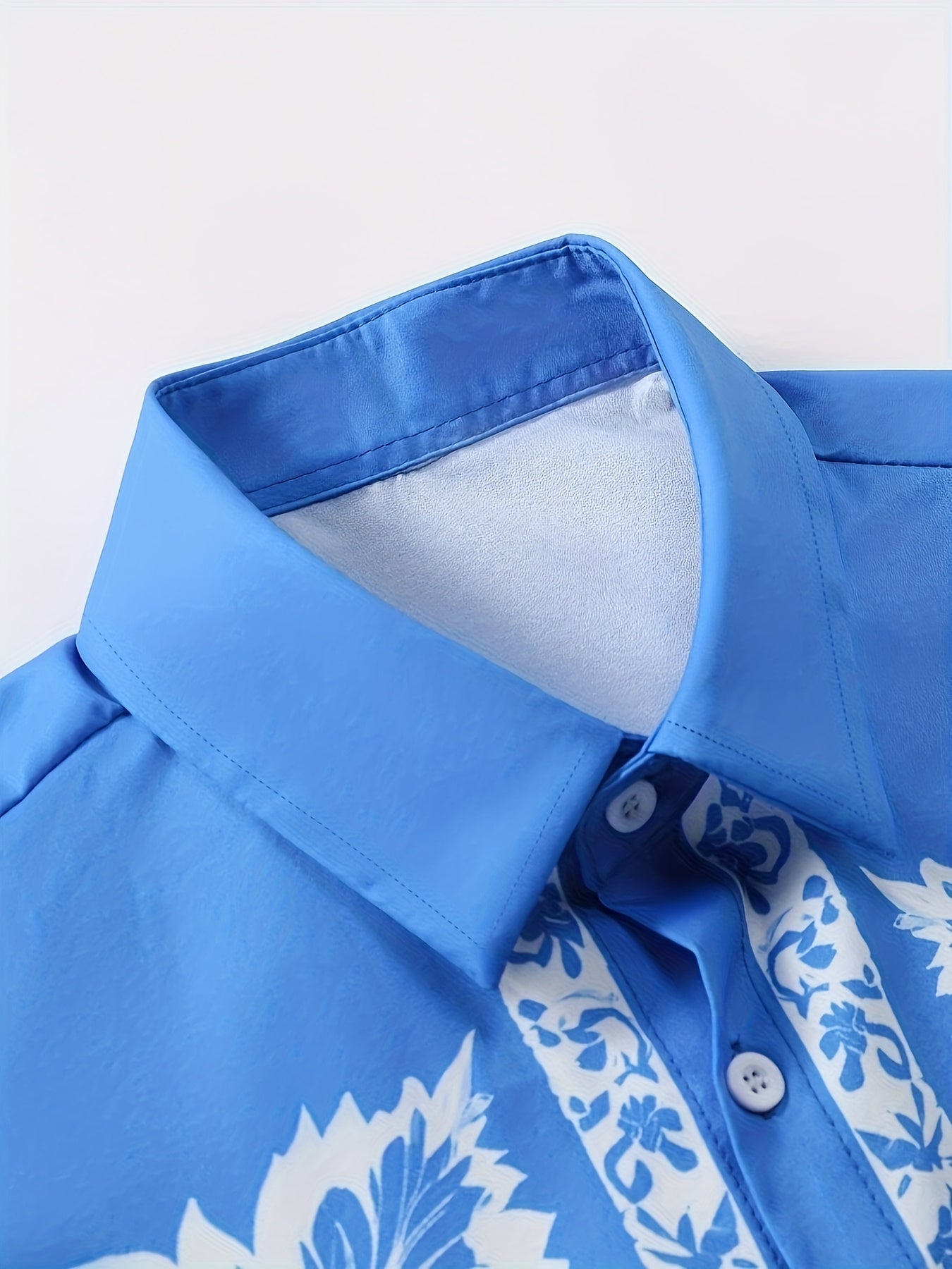 Men'S Two Sets of Floral Print Casual Button-Up + Drawstring Sports Shorts Two-Piece Hawaiian Beach Sports Styl