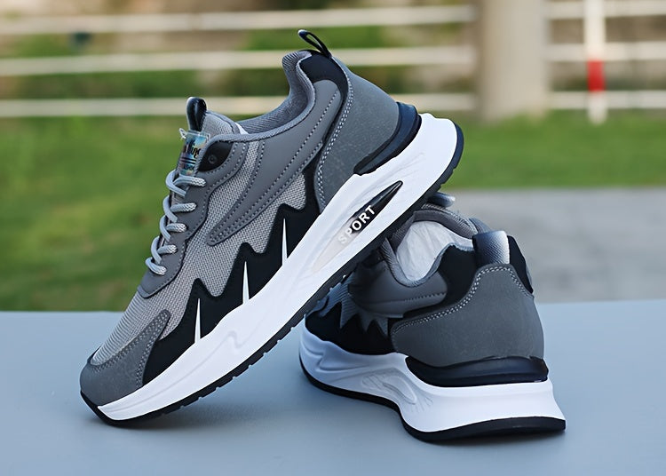 Men's breathable mesh sports shoes, lightweight flat heeled board shoes, Men's versatile casual shoes, soft soled comfortable and fashionable running travel shoes