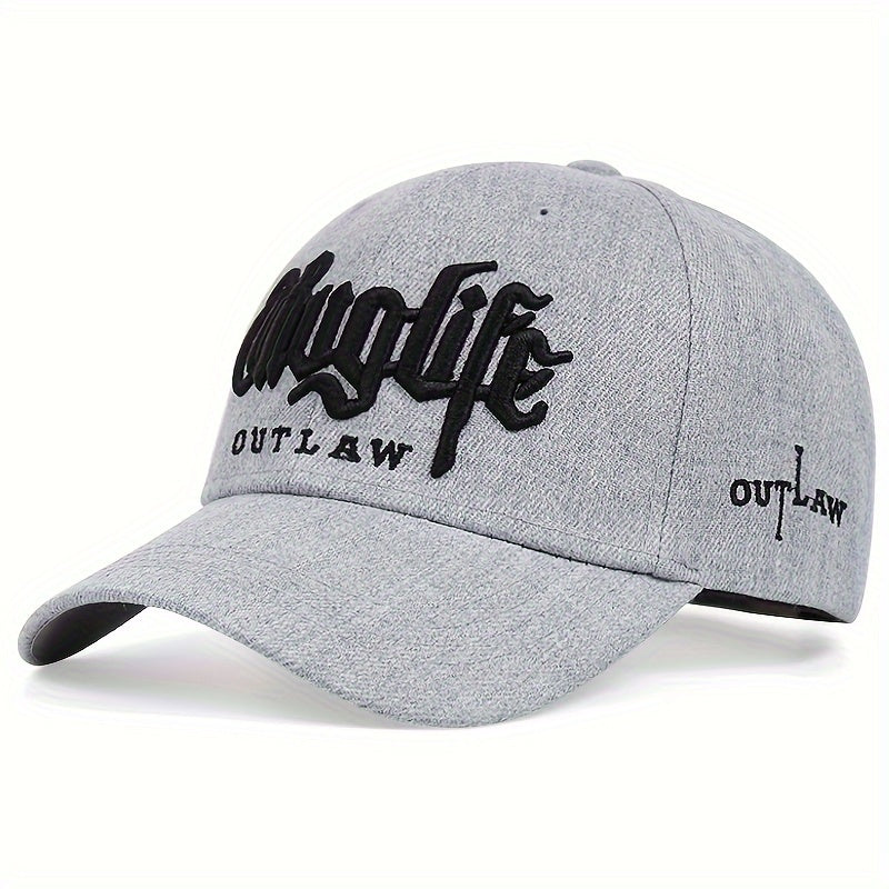 1pc Handsome Trendy Rap Hip Hop Men's Versatile Cap, Unisex Style Creative Embroidered Baseball Cap