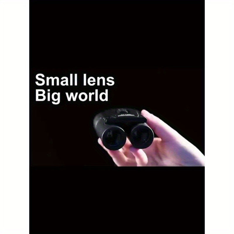 Powerful 8x21 Long Range Binoculars with HD Zoom, Portable Folding Design for Outdoor Tourism & Camping - Black, High-Definition Optics, Ergonomic Grip, Compact & Lightweight for Hiking, Bird Watching, Nature Observation, Bin