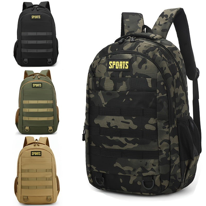 Sleek Urban, Men's Versatile Backpack for Travel, Camping Cycling - Large Capacity, Business Laptop Compartment, Durable Nylon