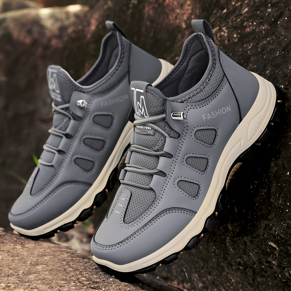 Men's Breathable Running Shoes - New Spring and Autumn Comfortable Casual Sports Shoes, Suitable for All Four Seasons, Soft Sole Anti-slip Shock Absorption Hiking Shoes, Suitable for Men's Outdoor Activities