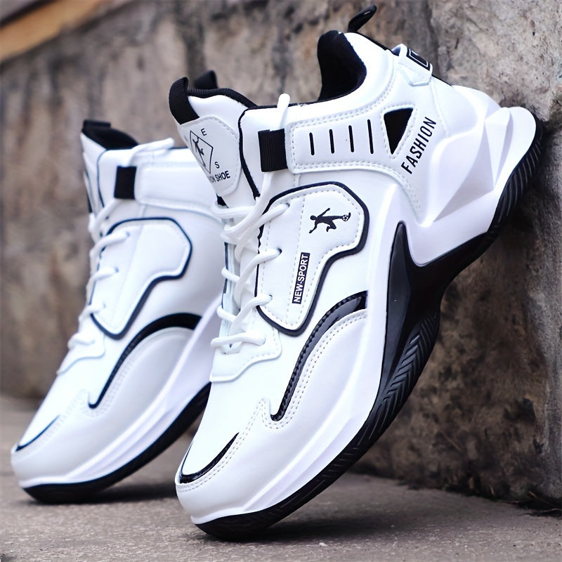 Men'S Basketball Shoes, Athletic Sneakers for Students, High-Top, Shock-Absorbing, Durable, Breathable Footwear Suitable for Concrete Surfaces.