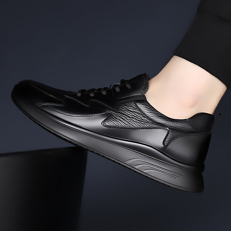 Men's Winter Sneakers, Warm Casual Shoes, Wavy Stitching Design with Comfortable Soft Sole, Casual Sneakers for Street Fashion and Friend Gatherings