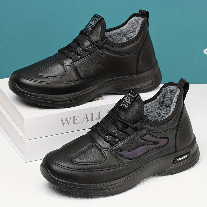 New Winter Men's Versatile Casual Sports Shoes with Fleece Lining, Warm and Comfortable Soft Sole Sneakers