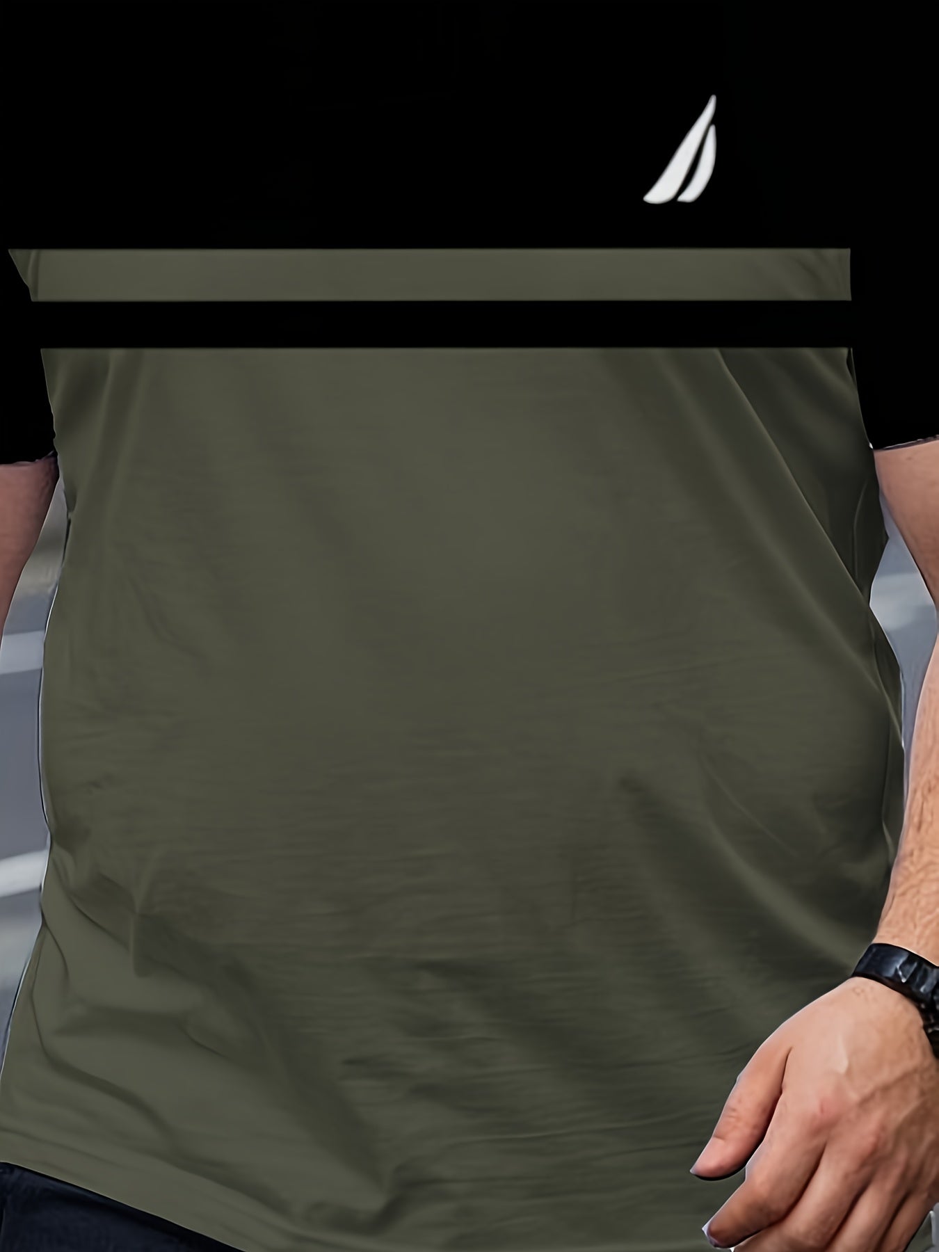 Men's Plus Size Casual 3D Printed Striped T-Shirt - Lightweight Polyester Blend, Breathable Short Sleeve Round Neck Tee for Outdoor Adventures Casual Attire, Machine Washable, Big Tall Sizes, Adventure Clothing Versatil
