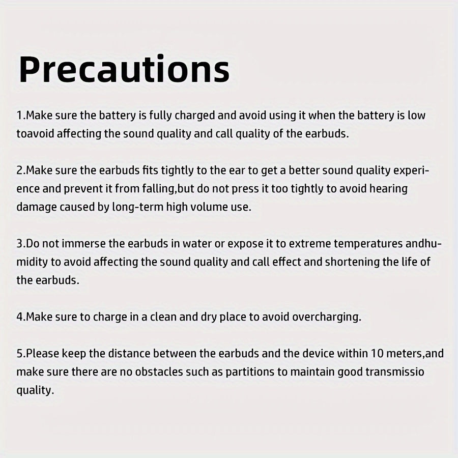 8WJ00PA/H23A Wireless Earphones Wireless 5.3 Wireless Earphone In-Ear Built-in Mic Earphone