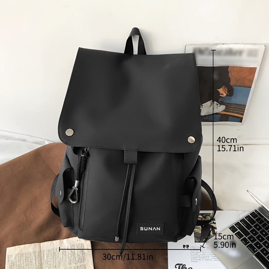 Trendy Large Flap Backpack For Men Women, Campus Stylish Street Style Backpack For High School College