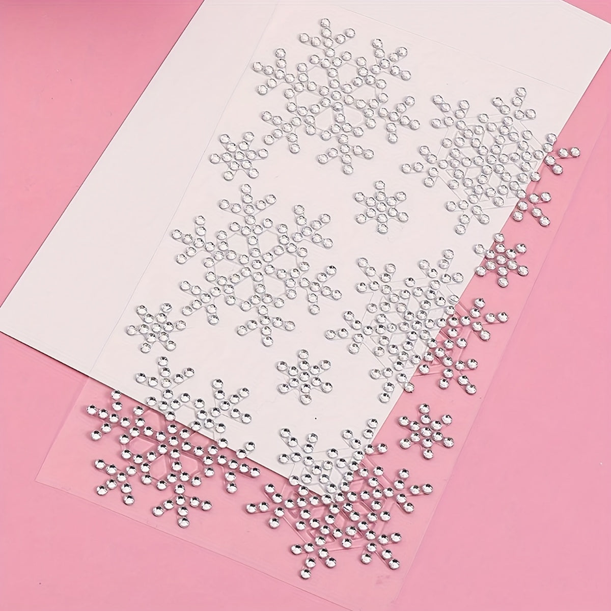 1pc White 3D Snowflake Rhinestone Eye Sticker - Sparkling Face & Eyelid Decoration, Gemstone Patch for Y2K, Music Festival, Party Makeup, Winter Costume - Easy Apply Glam Accessory