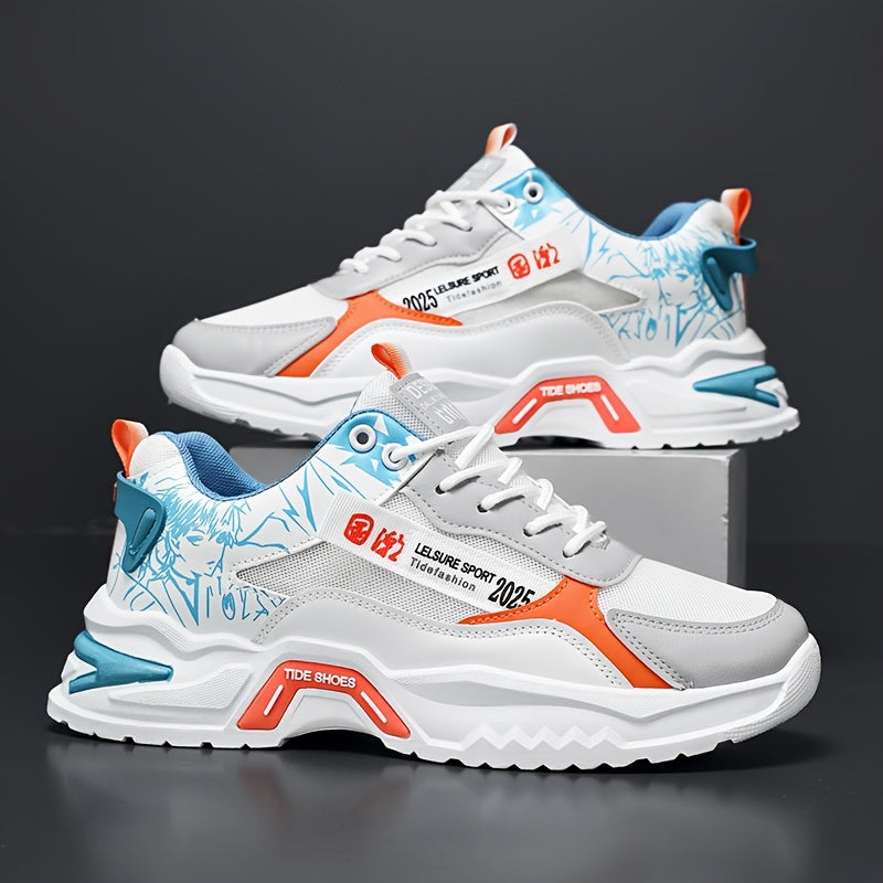 Men's Athletic Sneakers - Breathable, Non-Slip Durable, Lace-Up Closure for Casual Attire