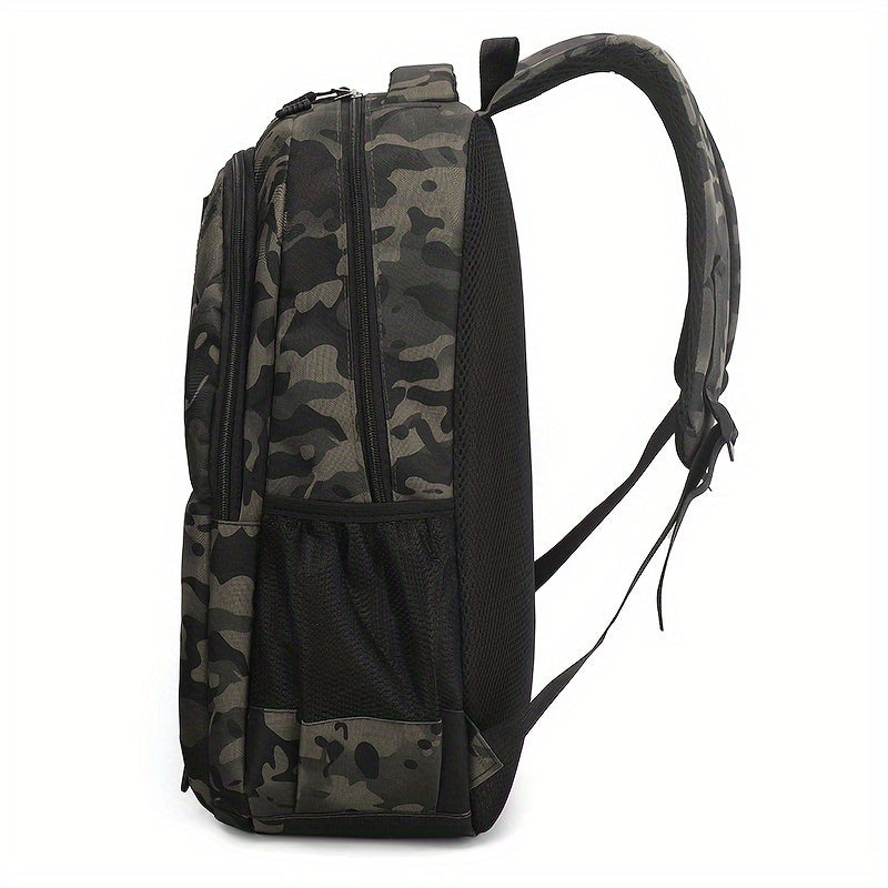 Sleek Urban, Men's Versatile Backpack for Travel, Camping Cycling - Large Capacity, Business Laptop Compartment, Durable Nylon