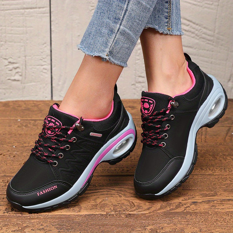 Women'S Athletic Sneakers, Thick Sole Soft Sole Fashion Outdoor Hiking Non-slip Casual Walking Shoes