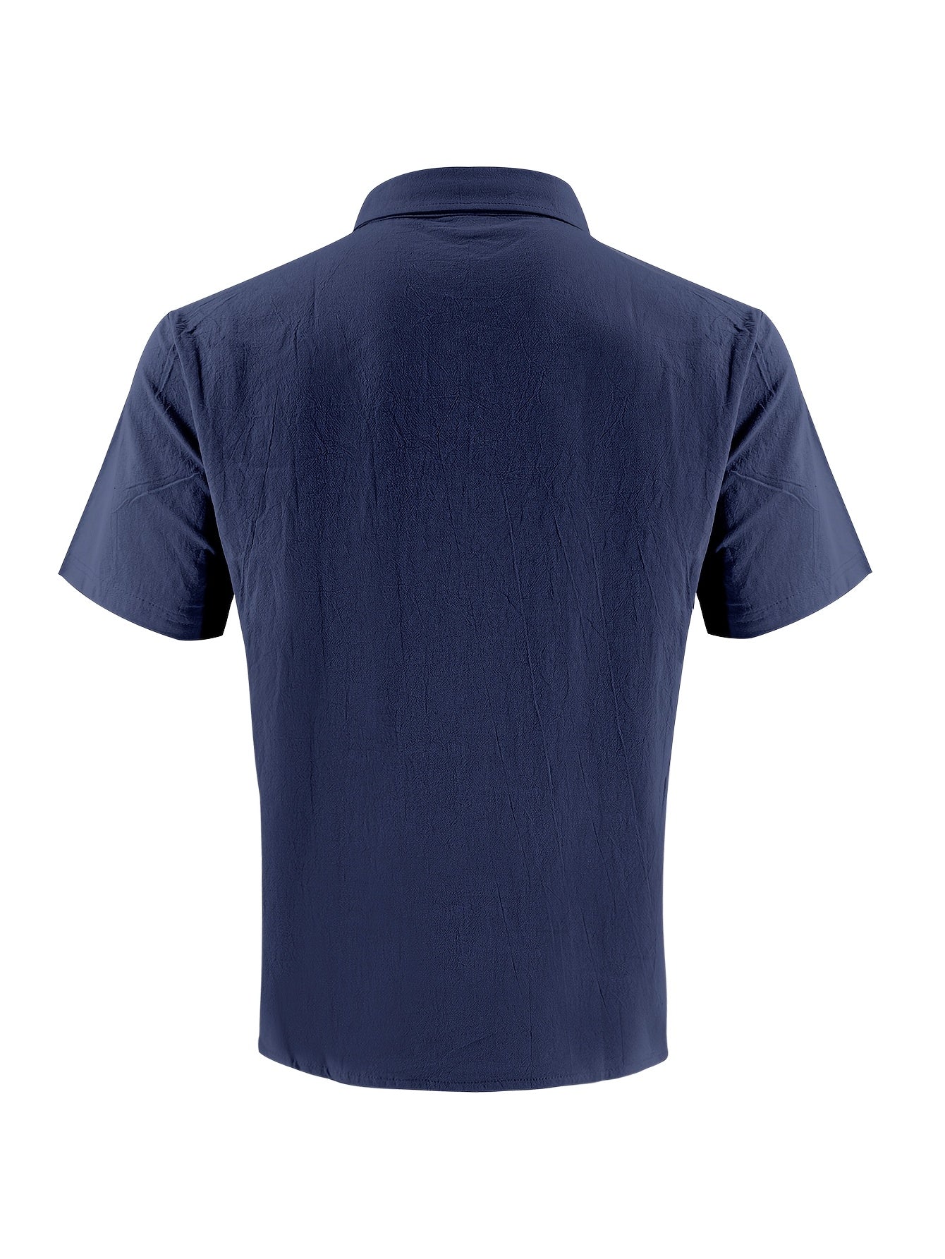 Men's Summer Linen Shirt and Long Pants Set Casual Loose Fit