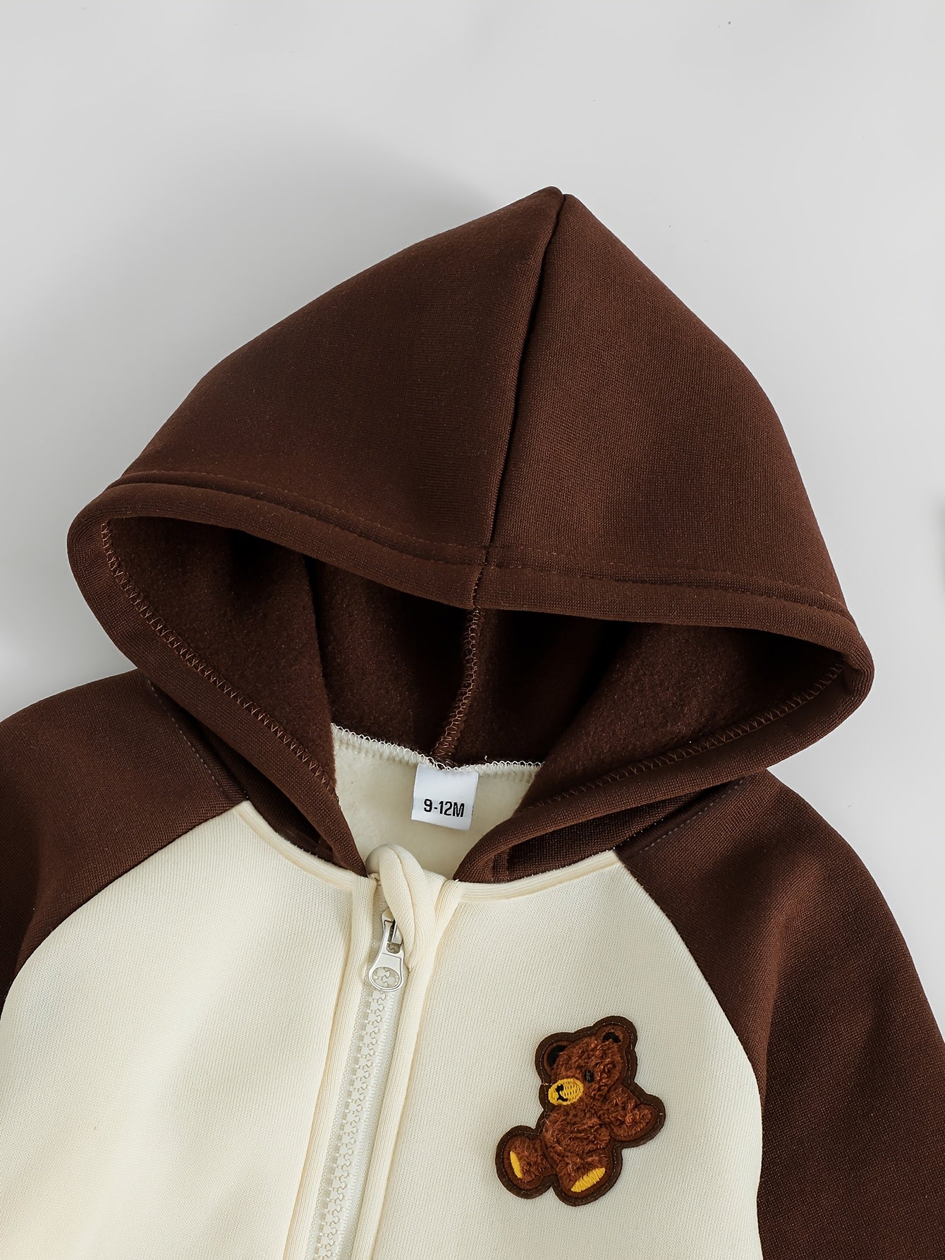 Boys' Fall Hoodie Set with Bear Patch and Casual Pants