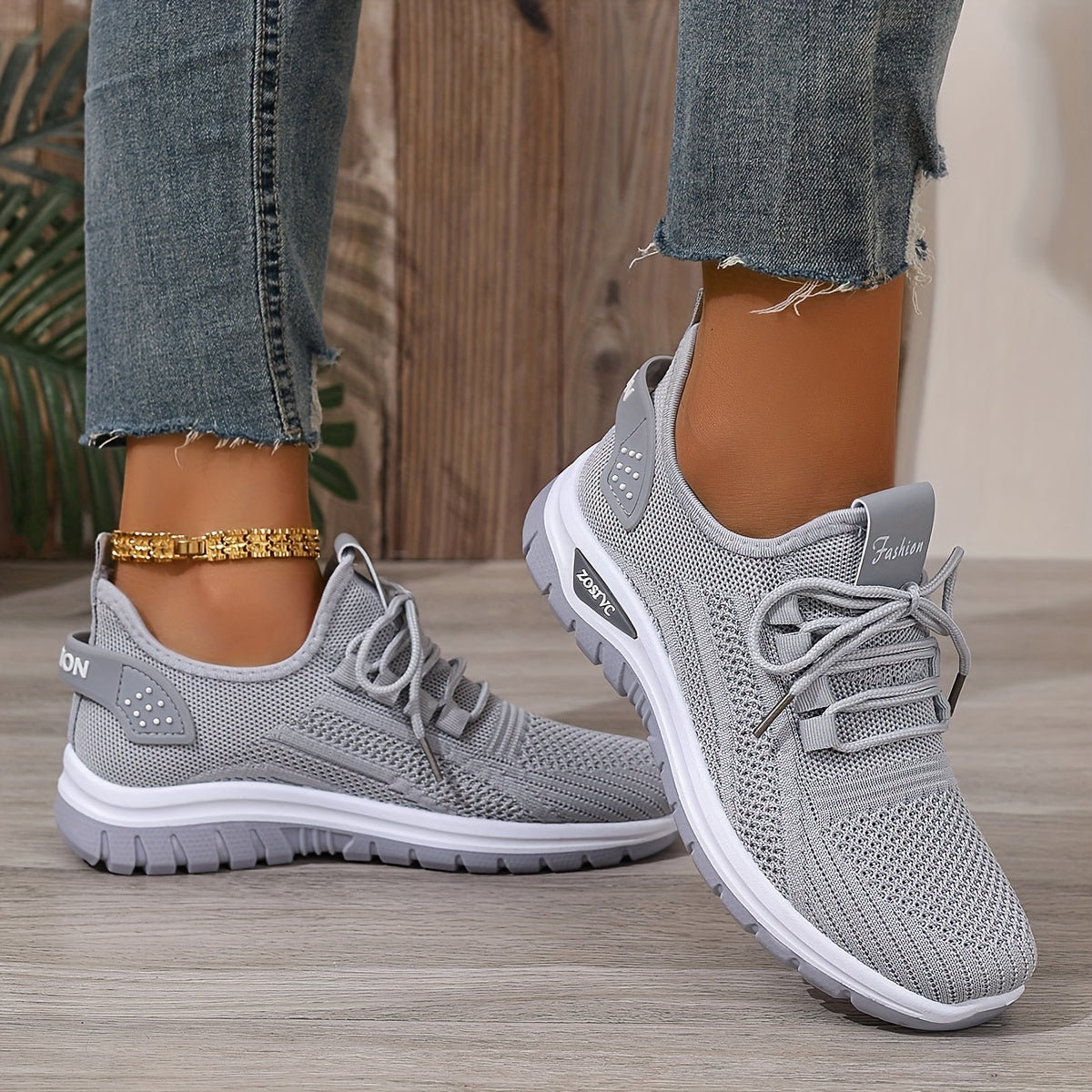 ZOSIVC Cheap Women's Shoes, Slip-on Sneakers for Women, White and Black Comfortable Summer Casual Beach, Vacation, Camping & Casual Attire Shoes | Mesh Upper Ladies' Sneakers - Gifts