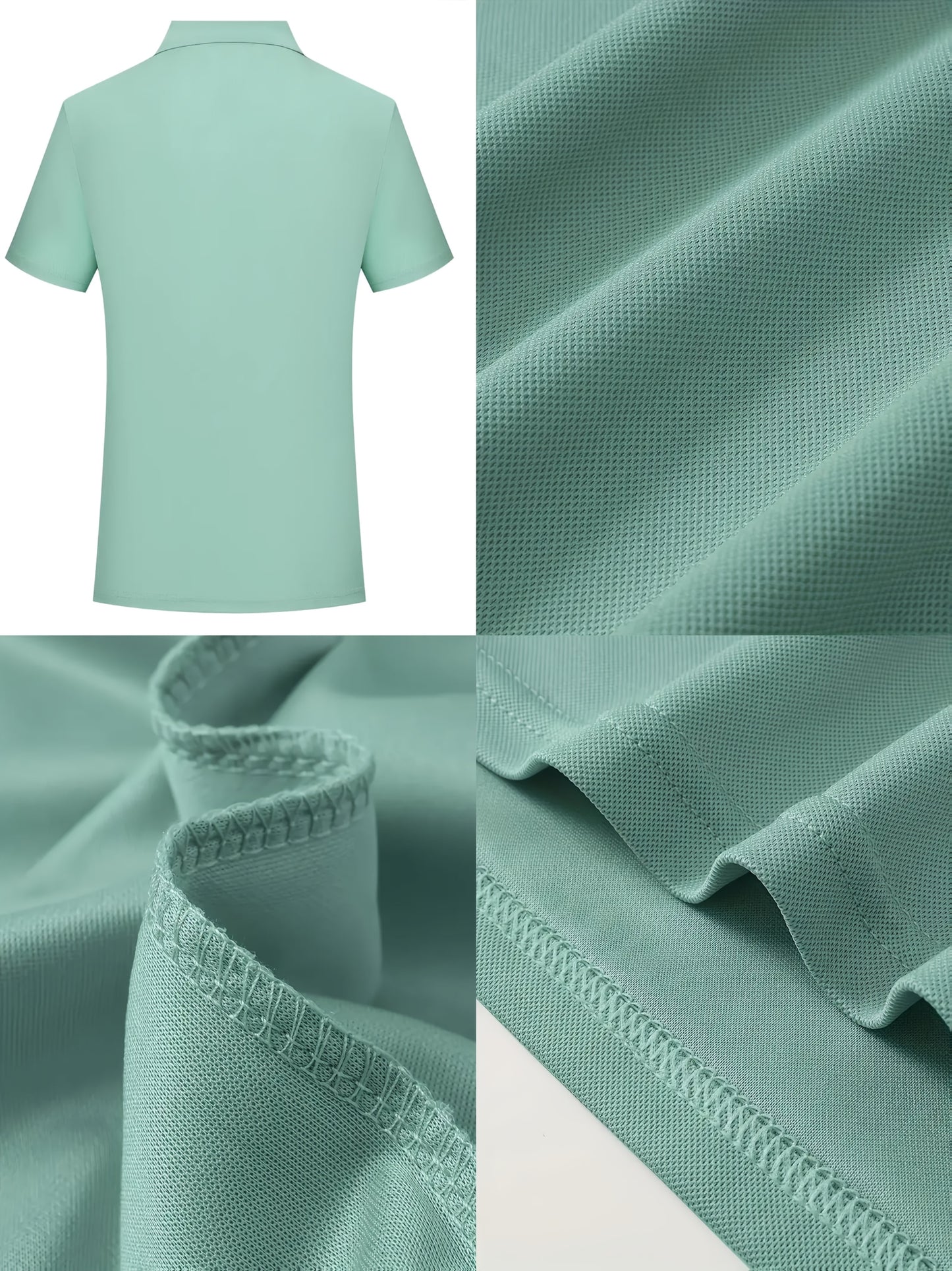 Men's Lightweight Breathable Shirt - Quick-Dry Polyester Button-Up Collar Formal & Casual Business-casual Office Wedding Party Attire - Easy-Care Everyday & Special Occasion Shirt, Easycare Fabric
