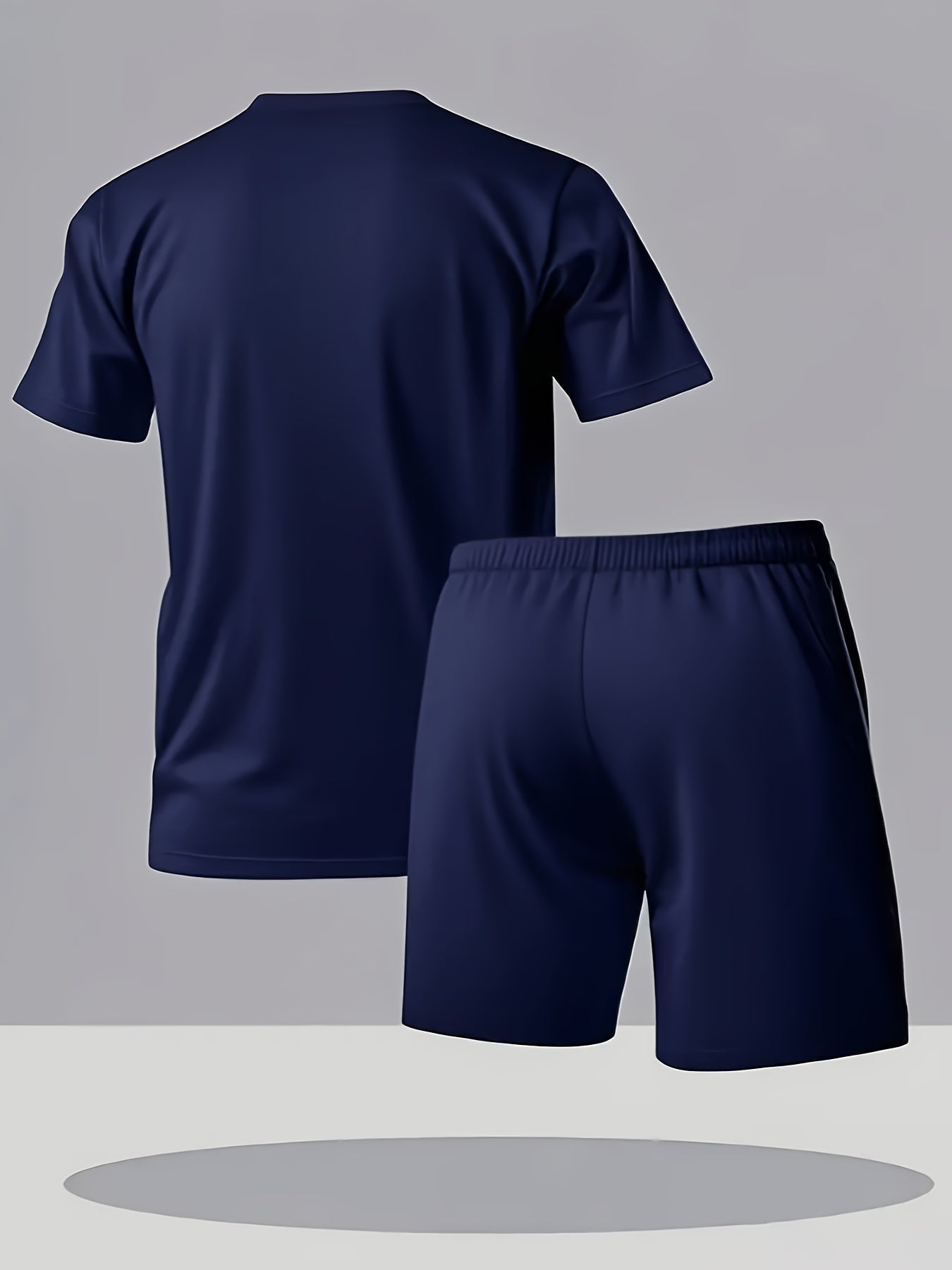Summer Men'S Casual Sports Short Sleeve T-Shirt and Shorts Set, Comfortable Breathable, Suitable for Outdoor Jogging Running Fitness, Diesel Letter Print Design - 2pcs Set