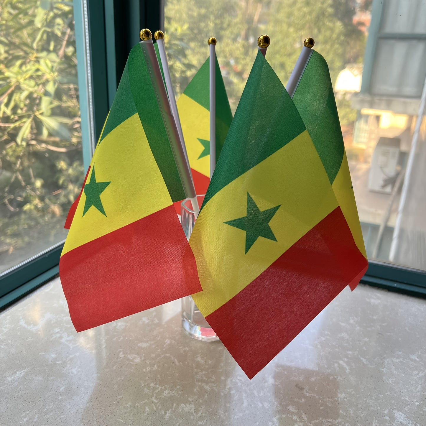 Senegal Polyester Handheld Flag for Multipurpose Use