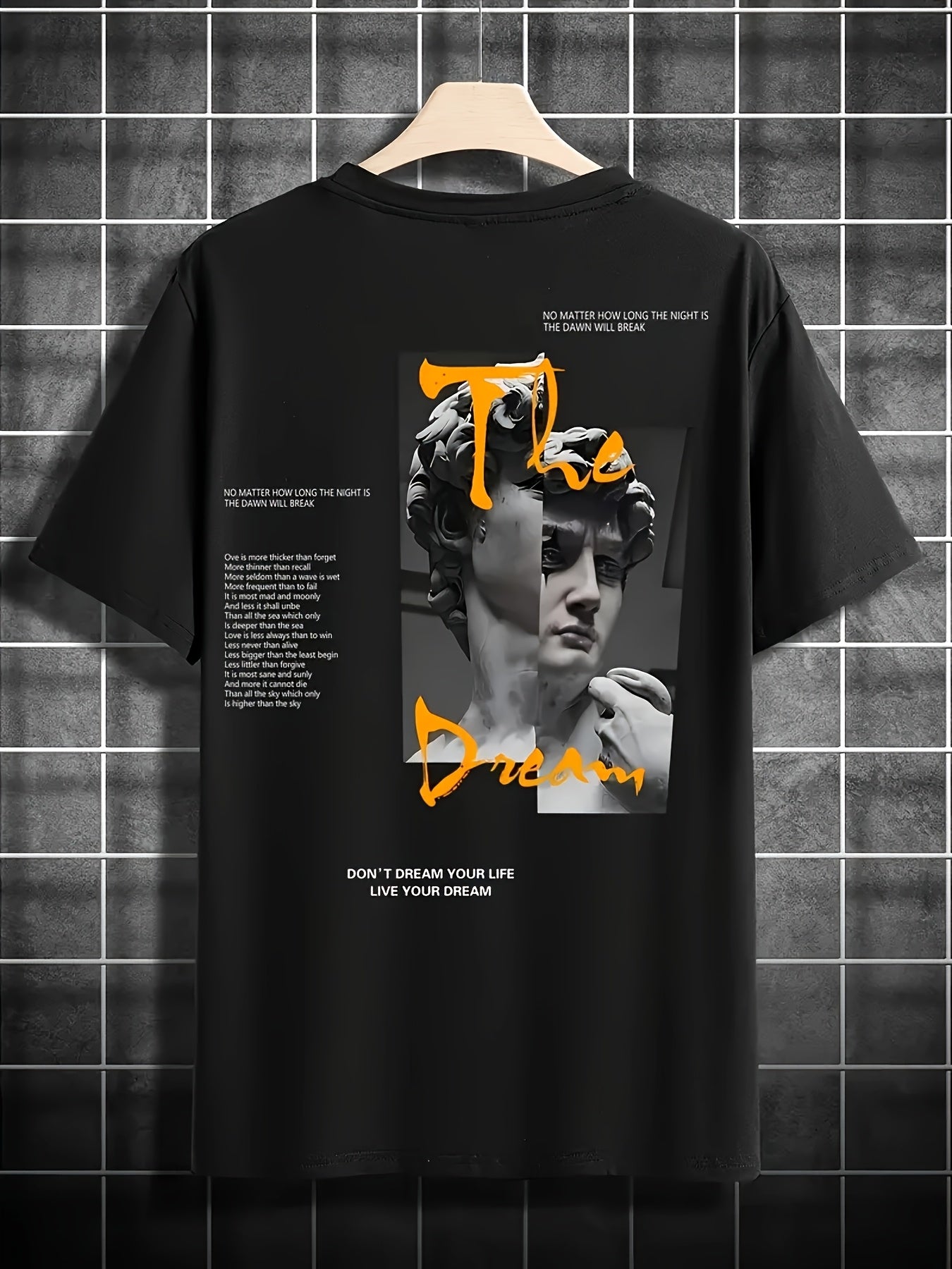 4pcs Men's Casual 3D Graphic T-Shirts - Bold Letter Abstract Print Short Sleeve Tees, Regular Fit Round Neck, Machine Washable, All-Season Comfort, 4 Color Options, T Shirts Graphic, Edgy Streetwear, Nontransparent Fabric