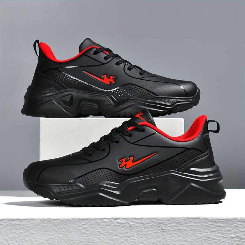 Shuangxing Men's Comfortable Sneakers - Fashionable Running Shoes with Lace-Up Closure, Breathable Fabric Lining, and Durable Sole for Every Season