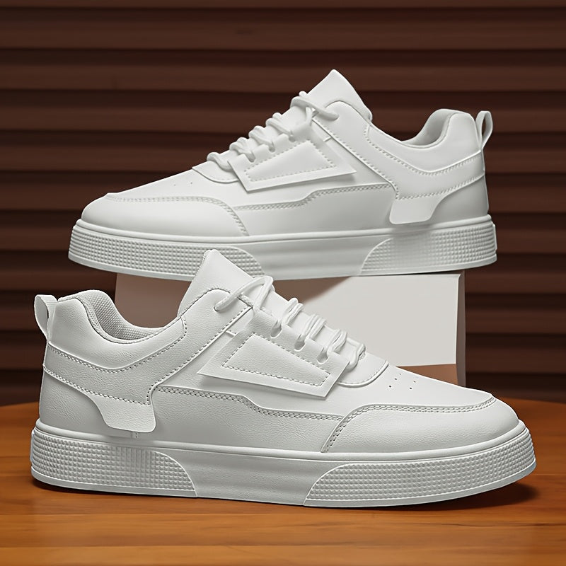 Men'S Stylish Low-Top Sneakers - Comfortable, Versatile Lace-Up with Durable PVC Sole, Ideal for Outdoor Activities, Casual Wear, and Skateboarding, Casual Footwear Minimalist Design Comfortable Footwear