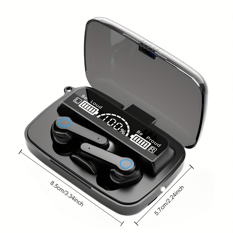 TWS wireless earbuds, 5.0 gaming headset with microphone, stereo headset, headset with display, most comfortable in-ear, high sound quality, high color value sports headphones, long battery life