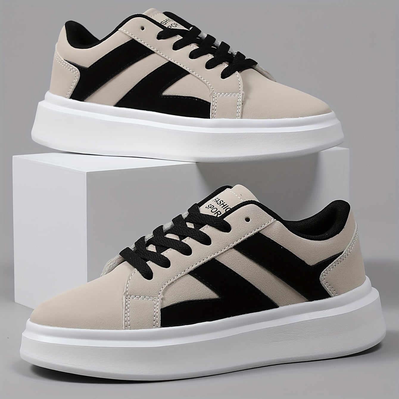 Men'S Casual Sports Shoes Low Top EVA Sole Round Toe Lace Up Microfiber Synthetic Upper Fabric Inner Material for Hiking, Outdoor, Daily Wear