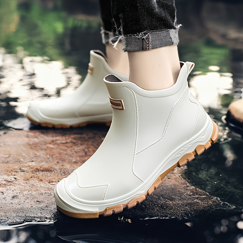 Unisex Lightweight Non-Slip PVC Outdoor Shoes for All Seasons