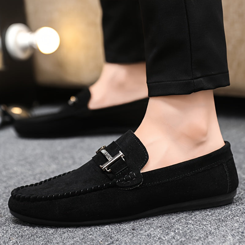 Men's Casual Loafers Slip-On Round Toe Minimalist Style