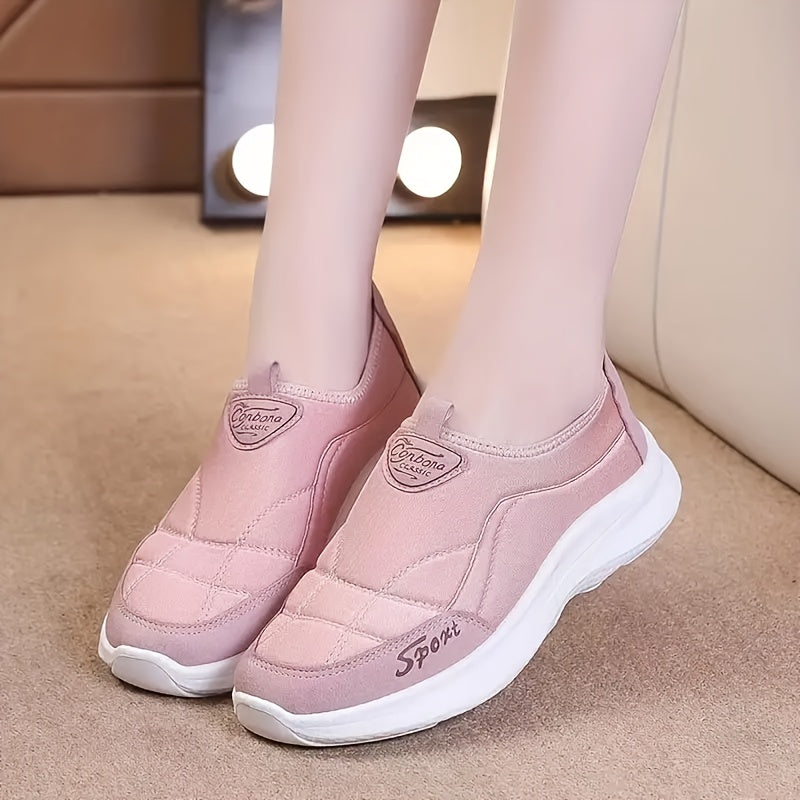 Women's Sneakers - Lightweight Breathable Sneakers with Non-Slip PU Sole, White Black Accents - Lace-Up Design for Gym, Everyday, Formal Events - All-Season Comfort Walking Shoes, Ladies Sneakers, Casual Footwear, Stylish F