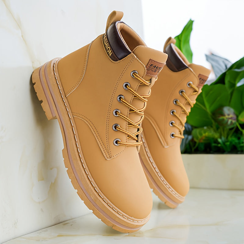 Men's All-Season Casual Hiking Boots with PU Upper