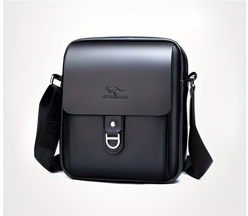 Men'S Stylish Brown Crossbody Bag with Adjustable Strap - Large Capacity, Multi-Compartment Design, Perfect for Commuting, Travel, and Everyday Use, Travel Bag