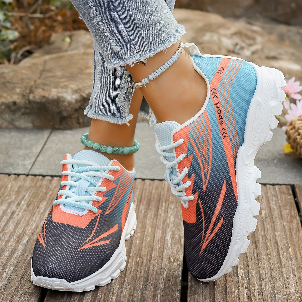 Women'S Breathable Lightweight Walking Shoes - Neon Green Black Striped Design, Lace-Up Sneakers with EVA Cushioned Sole for All-Season Comfort, Casual Outdoor Footwear, Ladies Sneakers, Modern Striped Design, Synthetic Fau