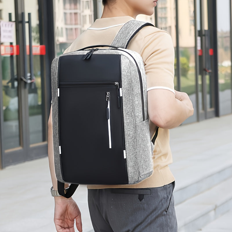 Three-Piece Set Men's Backpack, Includes Shoulder Bag and Coin Purse, Suitable for Back-to-School, Travel, Business, Casual Use with Large Capacity