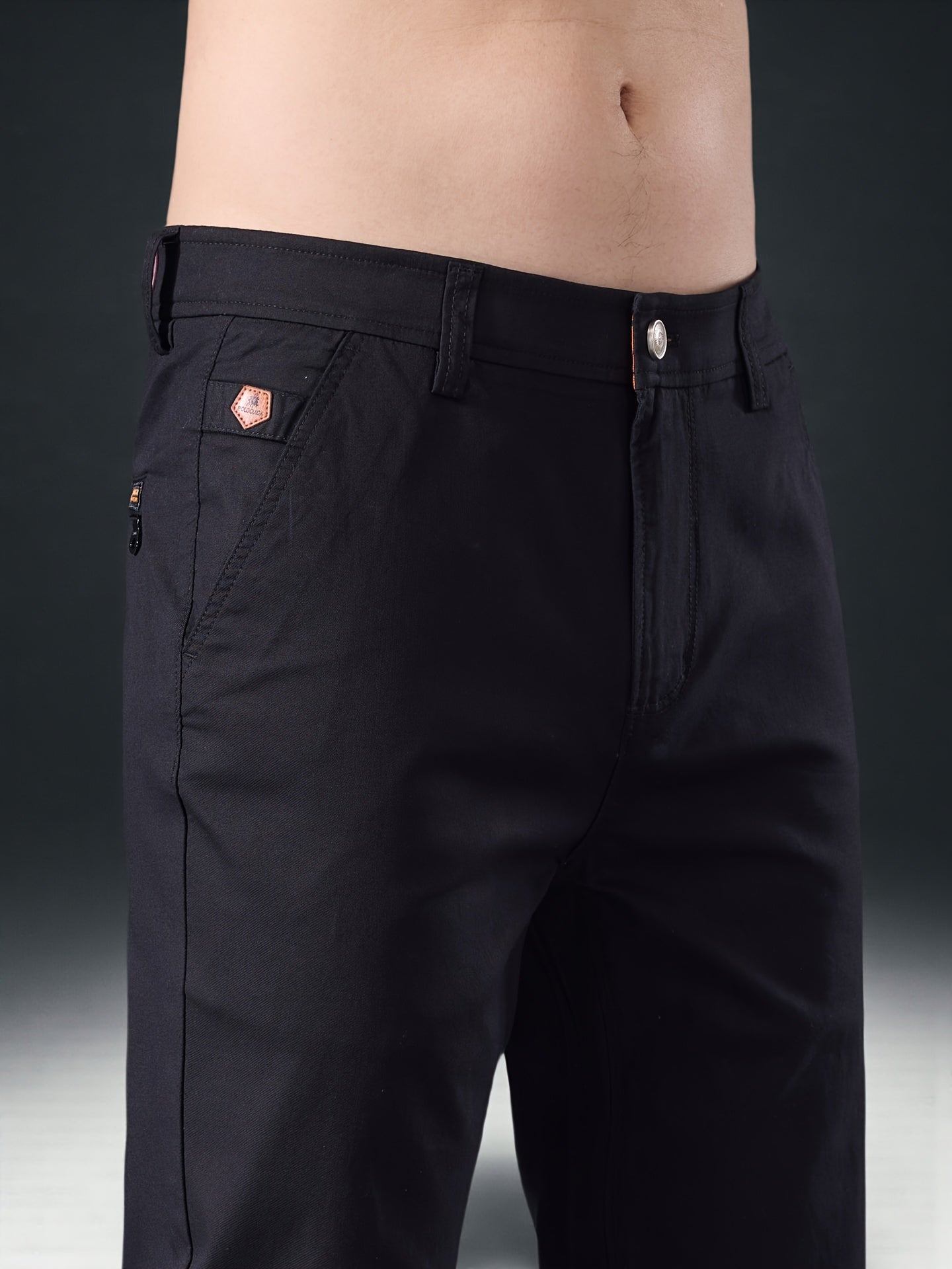 Men's High-End Cotton Twill Chinos - Comfortable Casual Fit