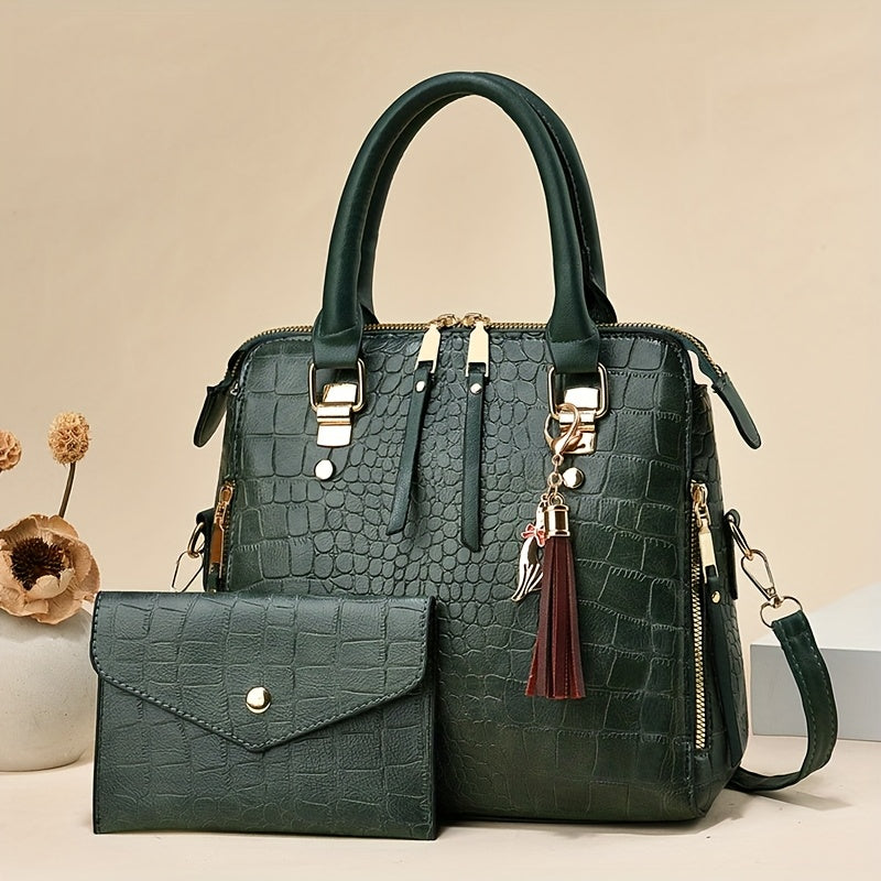 Elegant Black Tote Bag with Golden Hardware - Removable Strap, Zipper Closure, Polyester Lining, Ideal for Summer, Everyday Carry, and Gifts, Everyday Tote Bag|Elegant Tote Bag|Durable Handle Bag