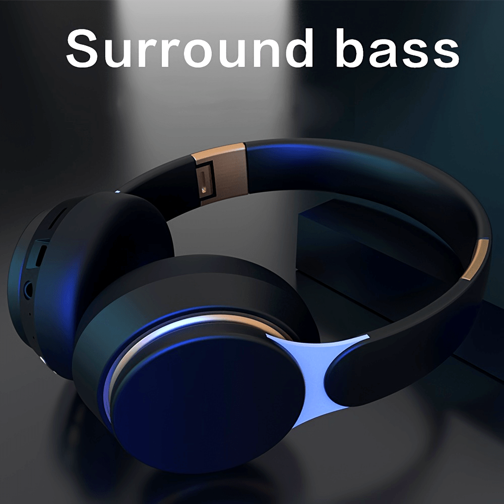 07S Wireless Over-Ear Headphones with Surround Bass, Foldable Design, 400mAh Battery - Wireless Compatible, Supports Wired/TF Card/Radio Modes, Ideal for Sports, Gaming, Photography & More, Wireless Headphones