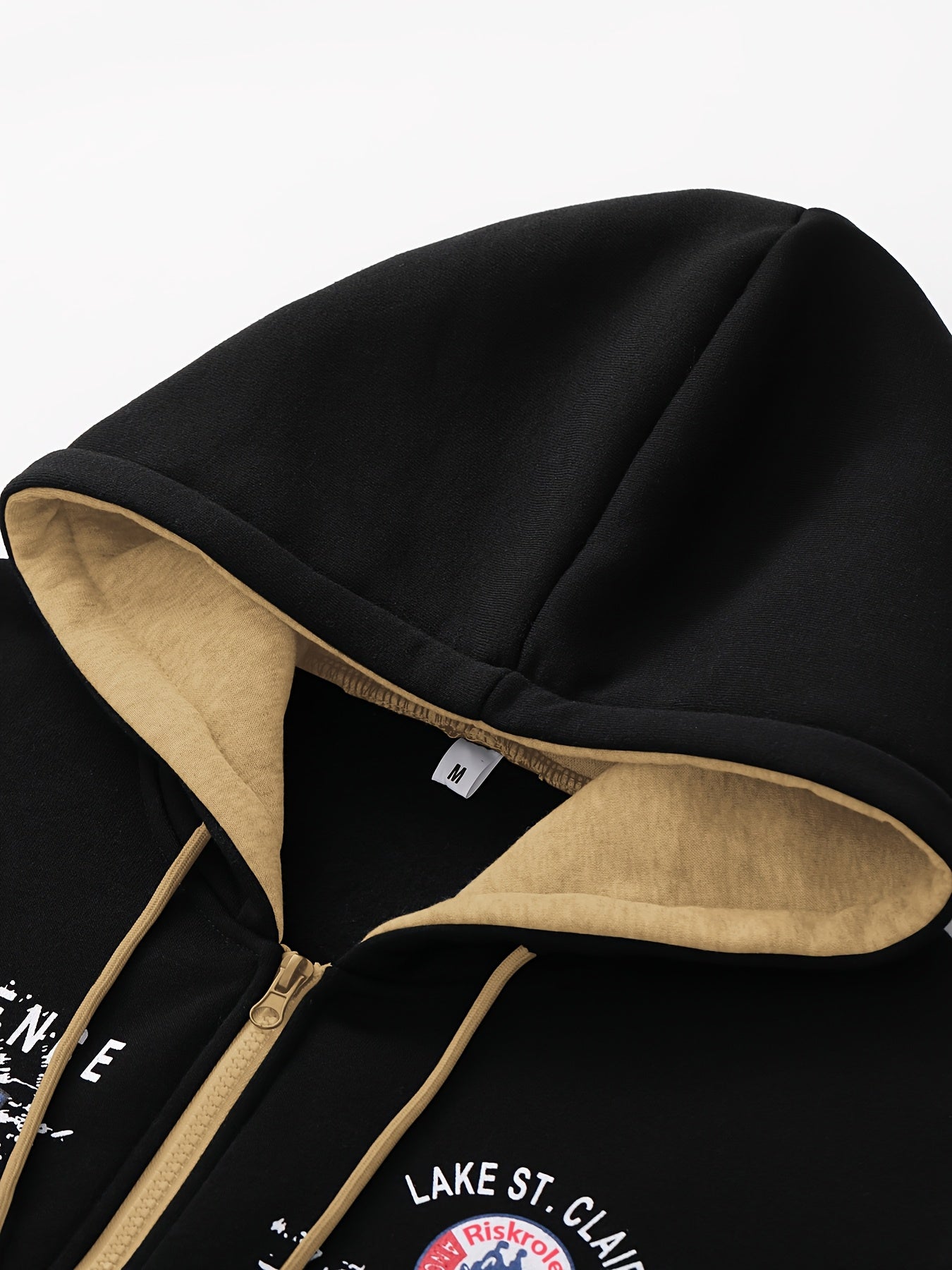 Men's Hooded Letter Print Tracksuit, 2pcs Casual Sports Set, Fashion Hoodie With Full-zip And Elastic-waist Pants, Regular Fit, Outdoor Cloth
