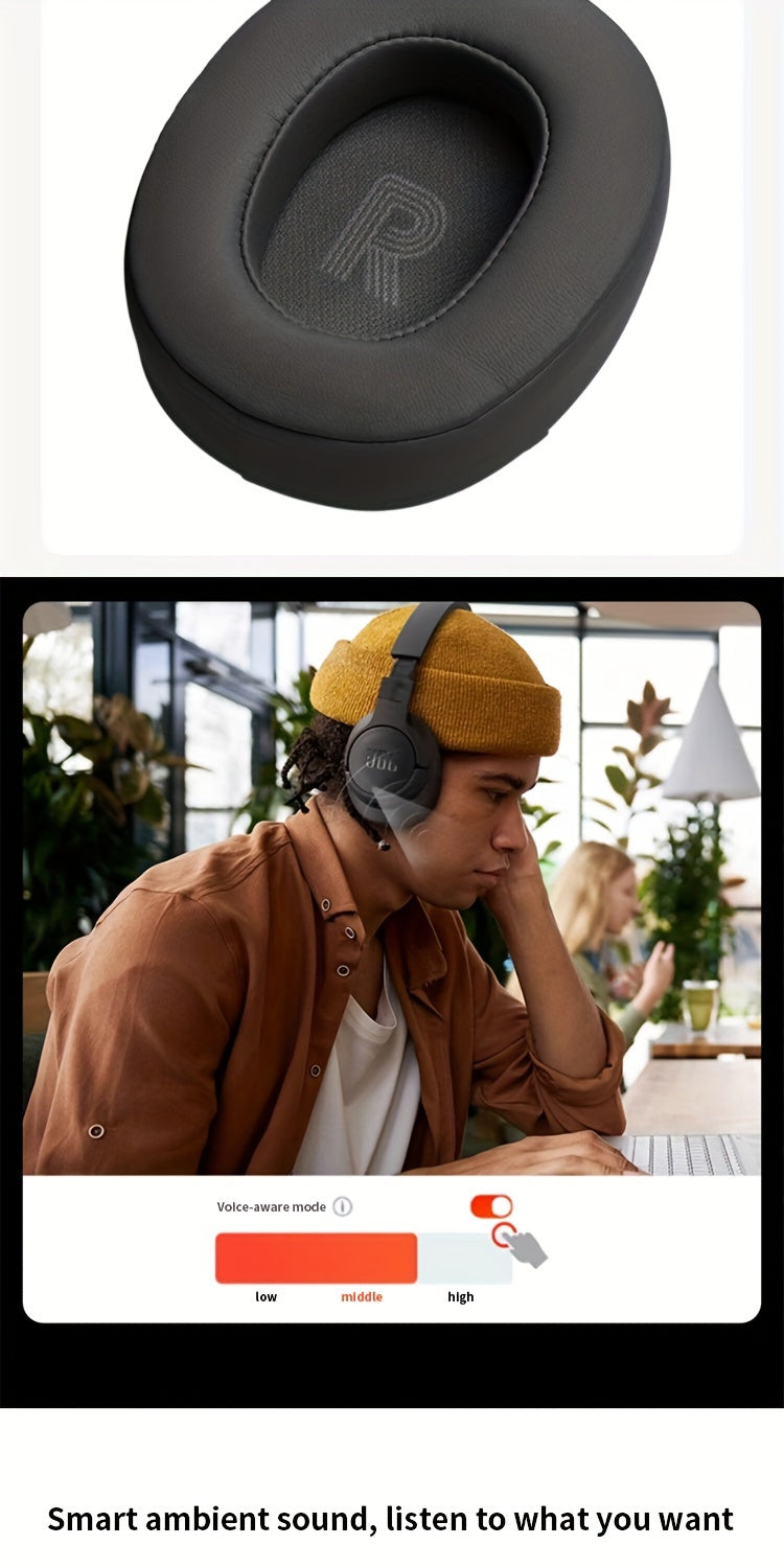 JBL TUNE770NC Wireless Noise Canceling Headphones, Active Noise Cancellation Gaming and Computer Headset for General Use, Sports, Running, Outdoor, Study, High-Quality Earphones with Built-in Microphone