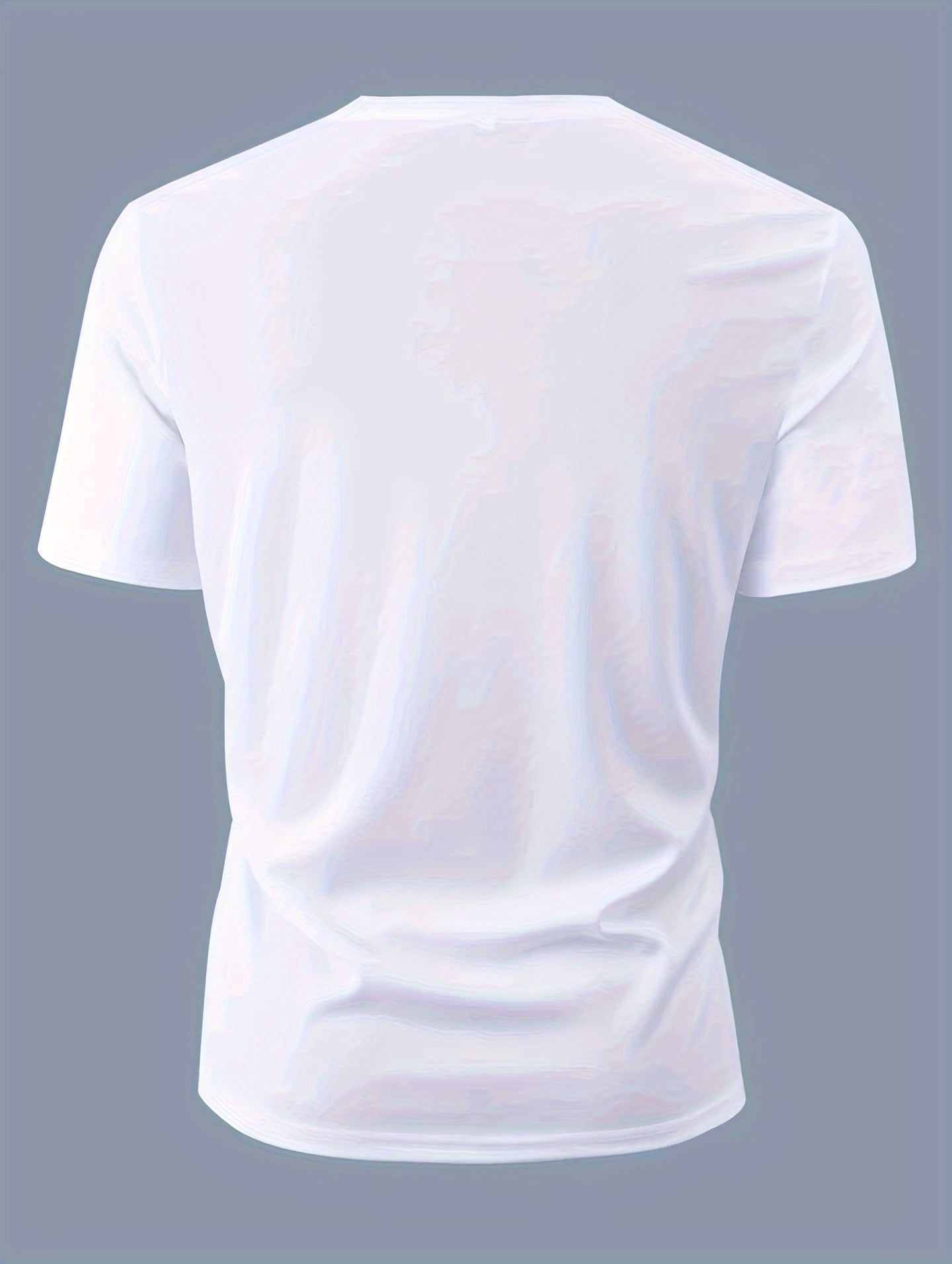 1pc Men'S Casual Cotton Blend T-Shirt with Letter Print, Round Neck, Regular Fit for Summer - Black, Navy, Red