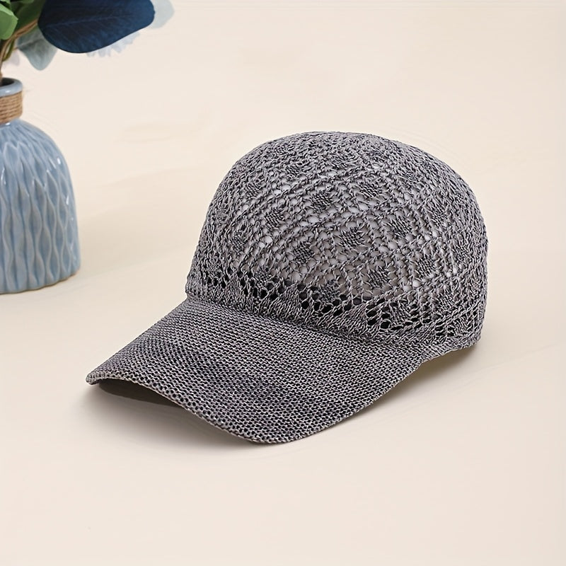 1pc New Hollow-Out Baseball Cap Summer Women's Versatile Adjustable Bucket Hat