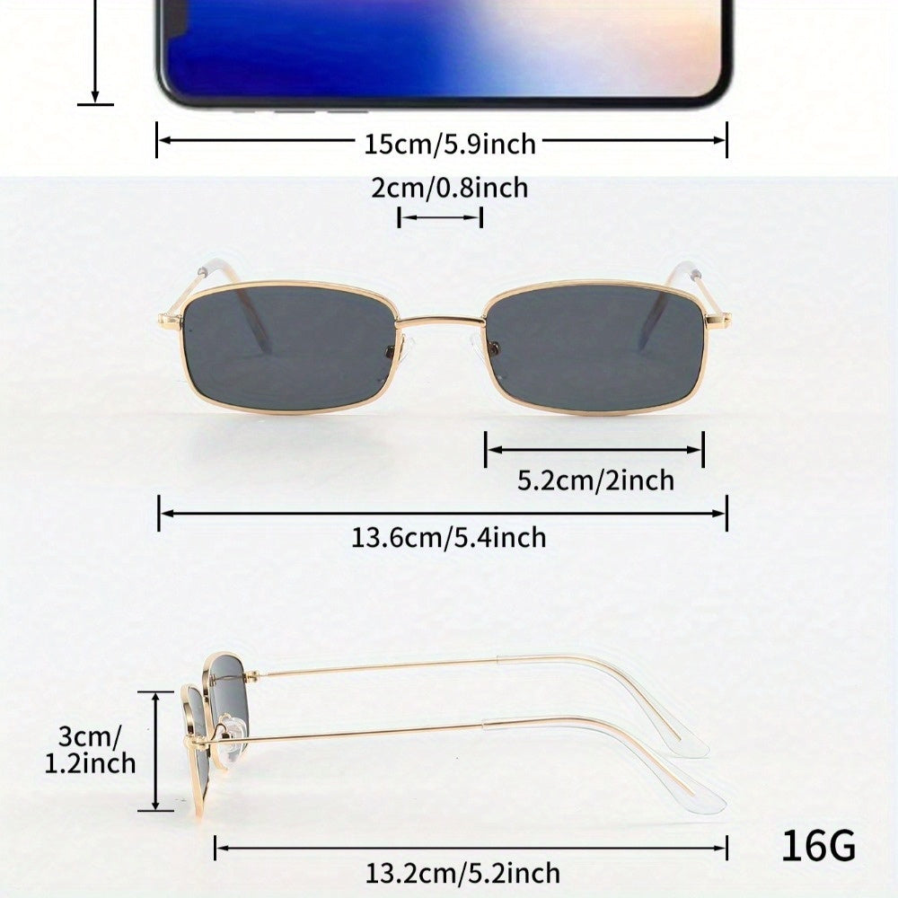 2 Pairs of Trendy Metal Frame Glasses with Vibrant Red & Black Tinted Lenses - Stylish Full-Rim Design for Fashion-Forward Individuals, Everyday Eyewear | Fashion Eyewear | Sleek Craftsmanship