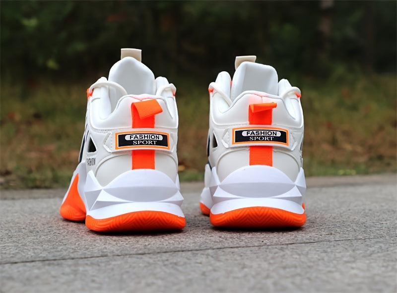 Men'S Basketball Shoes, Athletic Sneakers for Students, High-Top, Shock-Absorbing, Durable, Breathable Footwear Suitable for Concrete Surfaces.