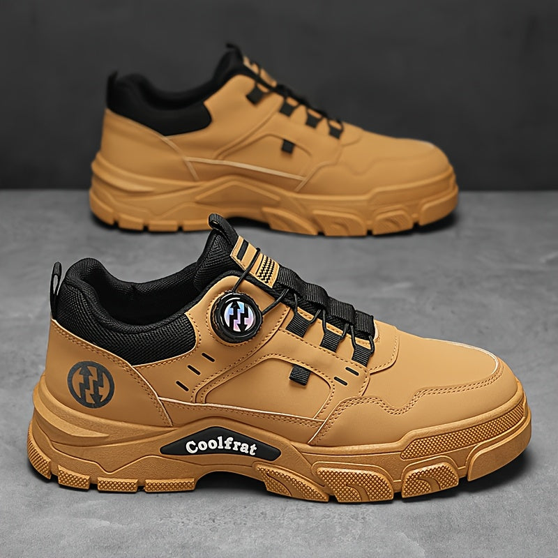 Men's Sports Shoes 2025 Spring New Low-Top Slip-On Rotating Button Comfortable Lightweight Trendy Casual Sneakers